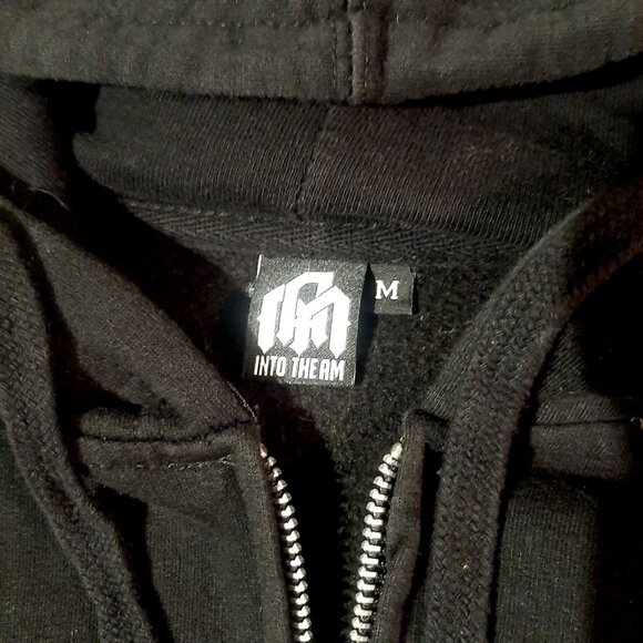 INTO THE AM Tree of Life Hoodie Black mens Medium zipup rave jacket + Galaxy msk - Picture 2 of 10